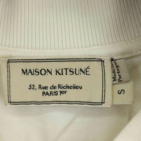 メゾンキツネ MAISON KITSUNE ワンポイント刺繍 S/S ノーカラーポロシャツ メンズ JPN:S