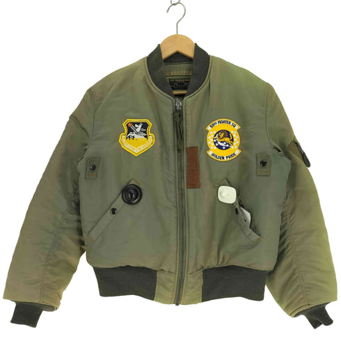バズリクソンズ BUZZ RICKSONS 90S 最初期 M品番 CROWNジップ U.S.AIR FORCE アメリカ空軍 星条旗 エンブレム ワッペン フライトジャケット MA-1 メンズ JPN:M