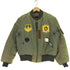 バズリクソンズ BUZZ RICKSONS 90S 最初期 M品番 CROWNジップ U.S.AIR FORCE アメリカ空軍 星条旗 エンブレム ワッペン フライトジャケット MA-1 メンズ JPN:M