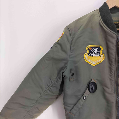 バズリクソンズ BUZZ RICKSONS 90S 最初期 M品番 CROWNジップ U.S.AIR FORCE アメリカ空軍 星条旗 エンブレム ワッペン フライトジャケット MA-1 メンズ JPN:M