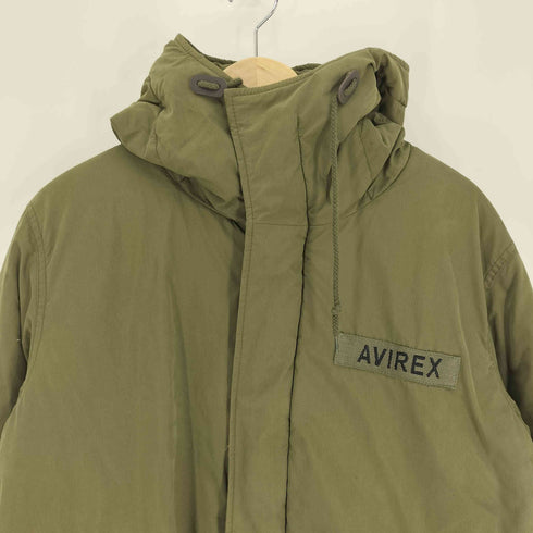 アヴィレックス AVIREX ロゴワッペン 比翼 フルジップ 中綿 モッズコート メンズ import:L