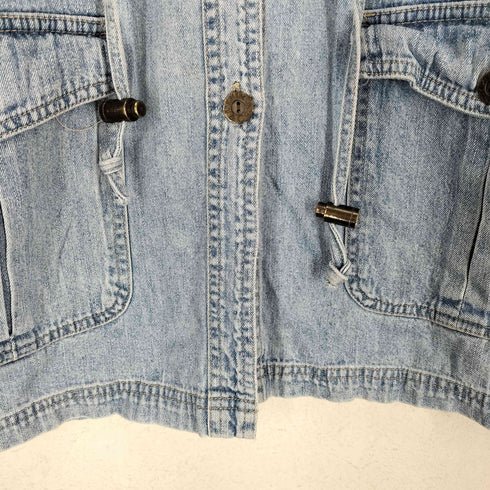 デニムアンドコー Denim&Co デニムシャツジャケット レディース L