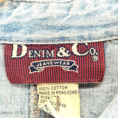 デニムアンドコー Denim&Co デニムシャツジャケット レディース L