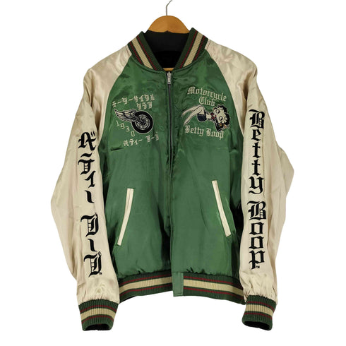 ベティー BETTY BOOP The BRAVEMAN リバーシブルサテンスカジャン メンズ JPN:M