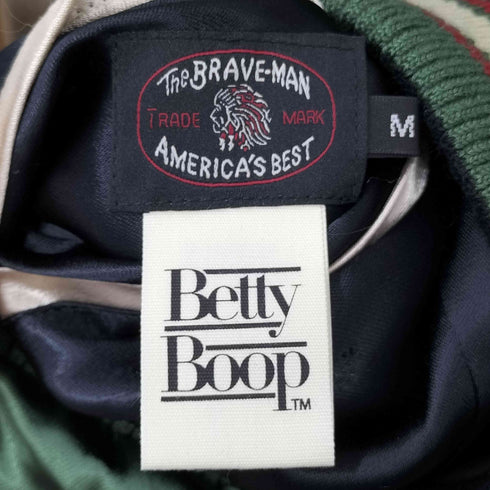 ベティー BETTY BOOP The BRAVEMAN リバーシブルサテンスカジャン メンズ JPN:M