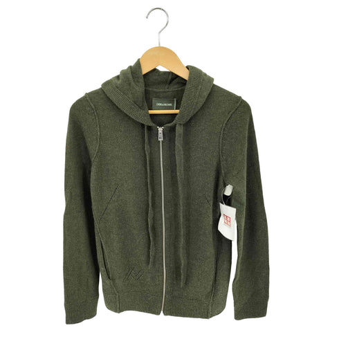 zodig&voltaire CASSY C PATCH cashmere カシミヤ100 スターエルボーパッチ ジップアップ パーカー レディース XS