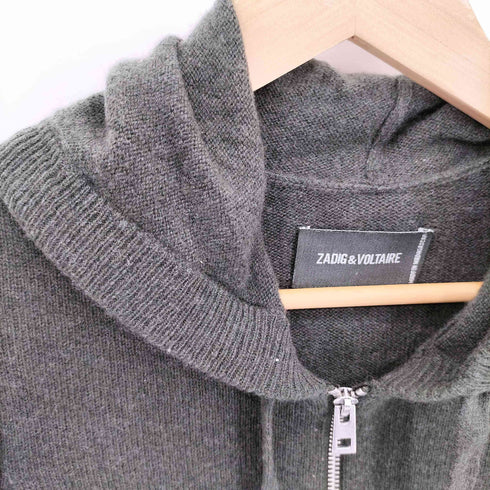 zodig&voltaire CASSY C PATCH cashmere カシミヤ100 スターエルボーパッチ ジップアップ パーカー レディース XS