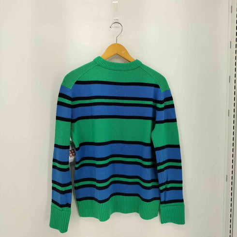 アクネストゥディオズ ACNE STUDIOS FACE フェイスパッチ ボーダー柄 ウールニット クルーネック セーター メンズ XXS