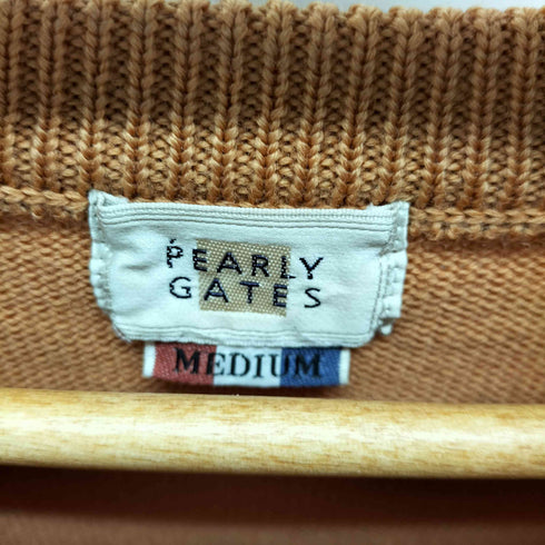パーリーゲイツ PEARLY GATES うさぎ デザインロゴ クルーネックニットセーター メンズ M