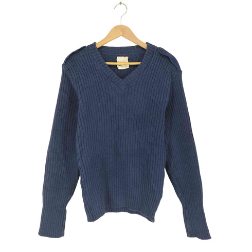 BRIGADE QUARTERMASTERS MADE IN ENGLAND エポレット付Vネックニット メンズ 42