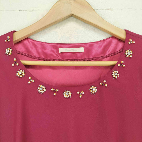 ローズティアラ Rose Tiara ビジュー装飾ノースリーブワンピース レディース 42
