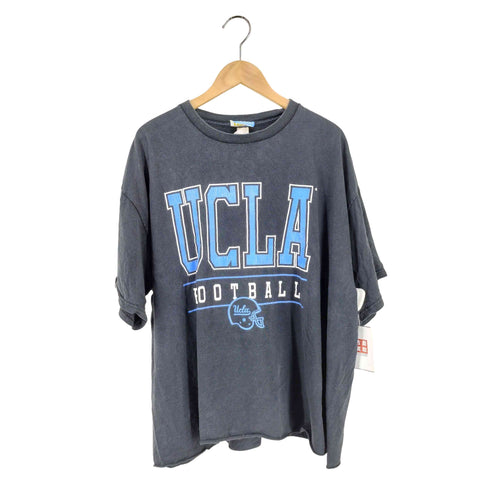 ユーシーエルエー UCLA USA製 GOKD STANDARD フットボールプリント Tシャツ メンズ XXL