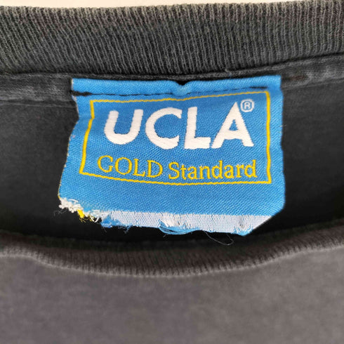 ユーシーエルエー UCLA USA製 GOKD STANDARD フットボールプリント Tシャツ メンズ XXL