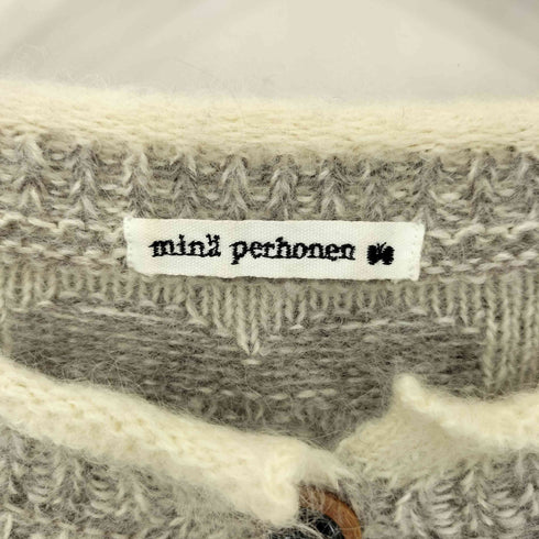 ミナペルホネン mina perhonen kyla カイラ カシミヤ混 ウール モヘヤ クルーネックカーディガン レディース 38