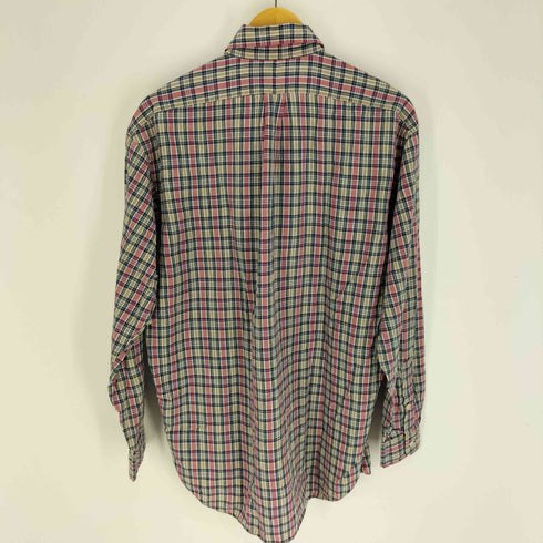 ラルフローレン RALPH LAUREN 90S BLAKE ポニー刺繍 タータンチェック ボタンダウン L/S シャツ メンズ import:M