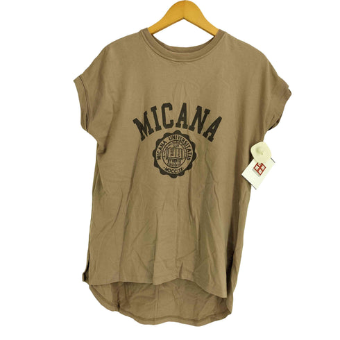 MICANA AMERICANA×MICA&DEAL カレッジロゴ Tシャツ レディース