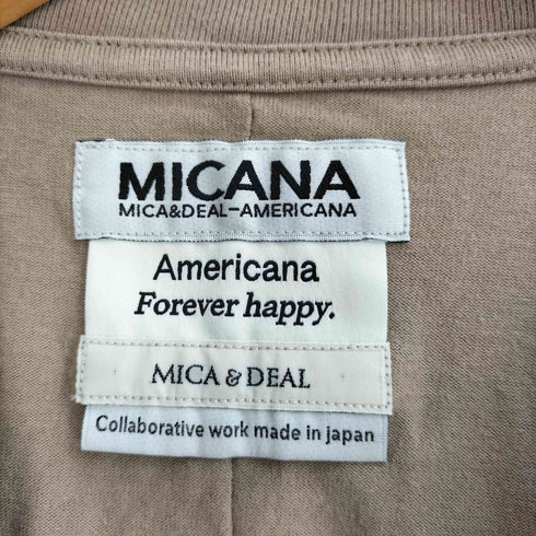MICANA AMERICANA×MICA&DEAL カレッジロゴ Tシャツ レディース