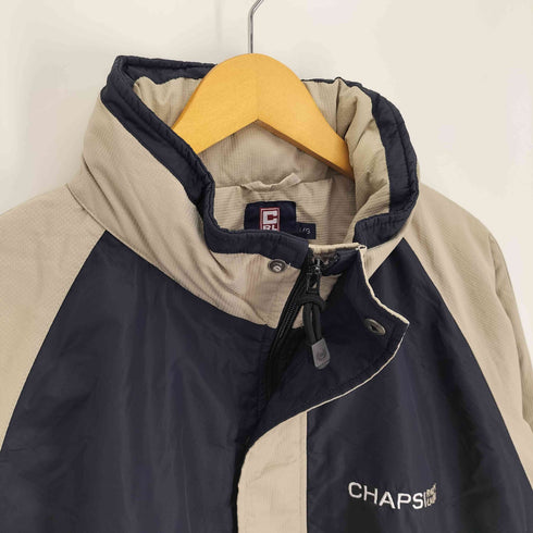チャップスラルフローレン CHAPS RALPH LAUREN 90S ロゴ刺繍 パッカブルフード パテッド ジャケット マウンテン パーカー 裾ドローコード メンズ import:L