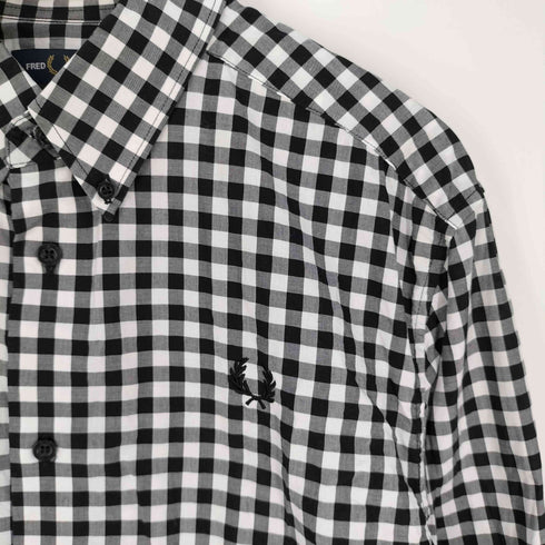 フレッドペリー FRED PERRY TWO COLOUR GINGHAM SHIRT メンズ import:M