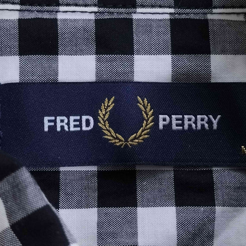 フレッドペリー FRED PERRY TWO COLOUR GINGHAM SHIRT メンズ import:M