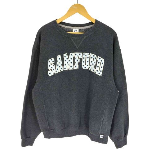 ラッセルアスレチック RUSSELL ATHLETIC 90S カレッジロゴ ドットロゴ 前Vガゼット スウェット メンズ import:L