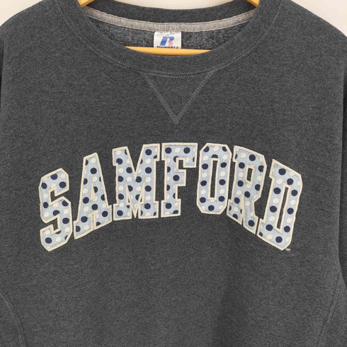 ラッセルアスレチック RUSSELL ATHLETIC 90S カレッジロゴ ドットロゴ 前Vガゼット スウェット メンズ import:L