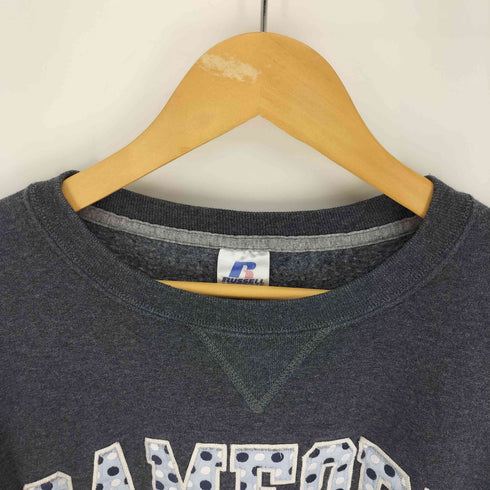 ラッセルアスレチック RUSSELL ATHLETIC 90S カレッジロゴ ドットロゴ 前Vガゼット スウェット メンズ import:L
