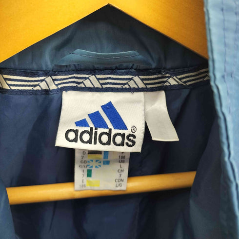 アディダス adidas 90S パフォーマンスロゴ ロゴパッチ 3ライン スタンドネック ナイロン ジャケット メンズ import:L