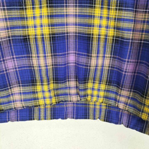 ビームス BEAMS 25AW ワイドフィット リフレクター チェック フードシャツ メンズ M