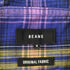 ビームス BEAMS 25AW ワイドフィット リフレクター チェック フードシャツ メンズ M