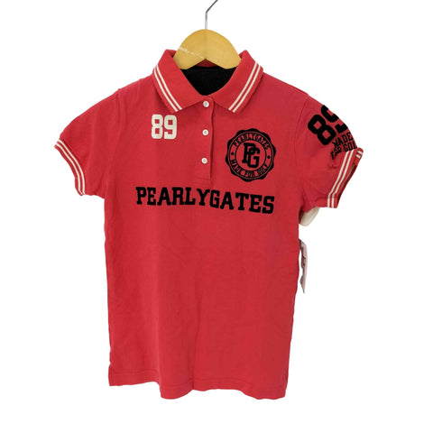 パーリーゲイツ PEARLY GATES フロッキープリント半袖ポロシャツ レディース JPN:1