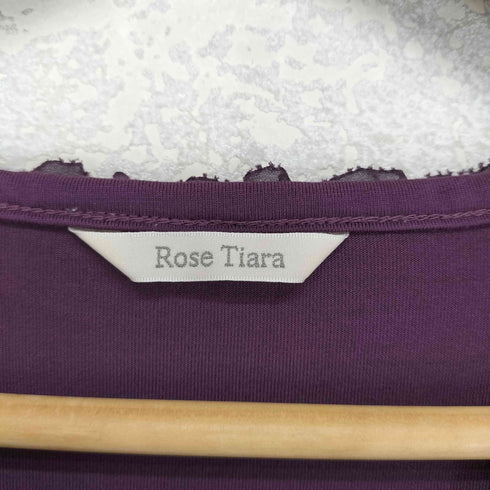 ローズティアラ Rose Tiara フロントフリルデザインラウンドネックカットソー レディース 46