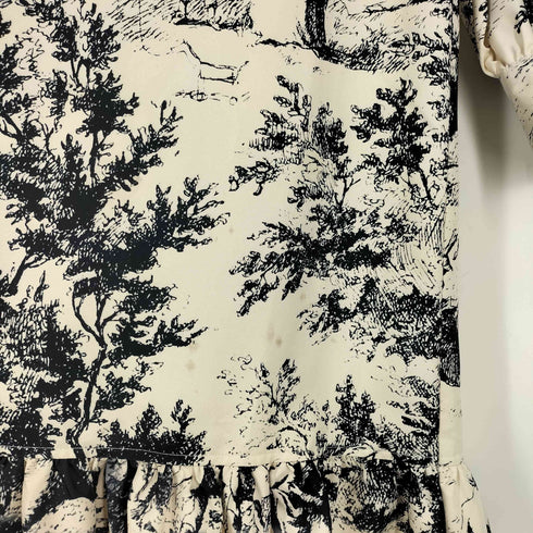 NHOJ JOHN French Scenic Printed Dress フレンチ プリント ドレス ワンピース レディース import:S