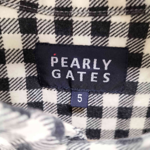 パーリーゲイツ PEARLY GATES チェック柄 ハーフボタン BDプルオーバーシャツ メンズ JPN:5