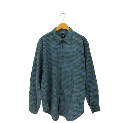 ギャップ Gap 00s OLD チェック柄 レギュラーカラー長袖シャツ メンズ XL