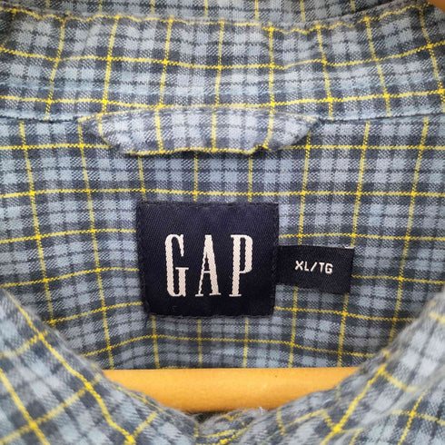 ギャップ Gap 00s OLD チェック柄 レギュラーカラー長袖シャツ メンズ XL