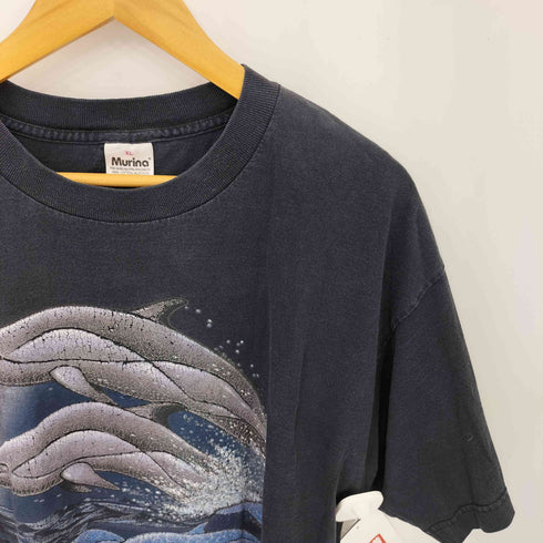 ムリナ murina 90-00s USA製 FLORIDA ドルフィンプリント クルーネック 半袖Tシャツ カットソー メンズ XL