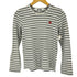 プレイコムデギャルソン PLAY COMME des GARCONS ミニハートワッペン クルーネックボーダー長袖カットソー レディース JPN:M