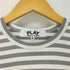 プレイコムデギャルソン PLAY COMME des GARCONS ミニハートワッペン クルーネックボーダー長袖カットソー レディース JPN:M