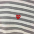 プレイコムデギャルソン PLAY COMME des GARCONS ミニハートワッペン クルーネックボーダー長袖カットソー レディース JPN:M