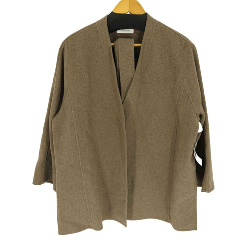 ミラオーウェン Mila Owen 24AW 前開きトッパー ベルト ウール リバーコート レディース ONE SIZE