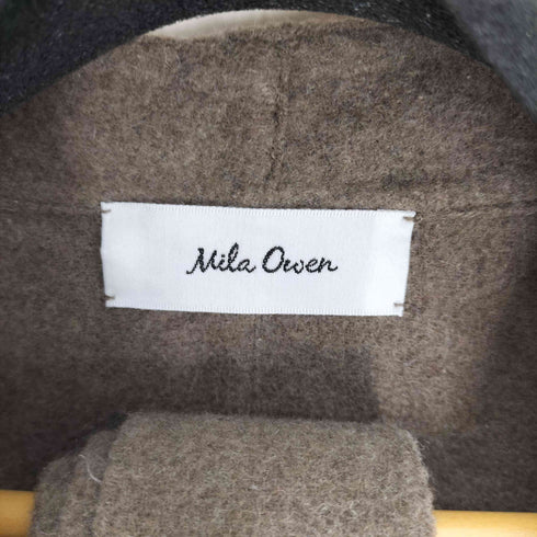 ミラオーウェン Mila Owen 24AW 前開きトッパー ベルト ウール リバーコート レディース ONE SIZE