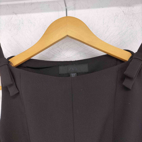 ザラ ZARA ぺプラムリボントップス レディース import:M