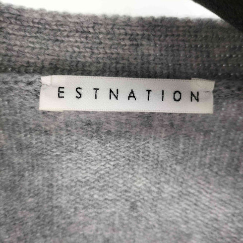 エストネーション ESTNATION ミドルゲージ ウールカーディガン レディース FREE