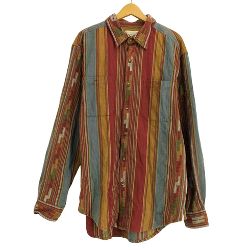 ザテリトリーアヘッド THE TERRITORY AHEAD 00S コットン ネイティブ柄 L/S シャツ メンズ import:L