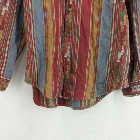 ザテリトリーアヘッド THE TERRITORY AHEAD 00S コットン ネイティブ柄 L/S シャツ メンズ import:L