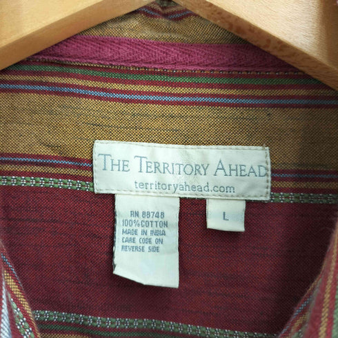 ザテリトリーアヘッド THE TERRITORY AHEAD 00S コットン ネイティブ柄 L/S シャツ メンズ import:L