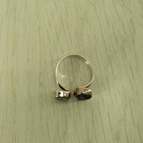 silver925刻印 アクアマリン タンザナイト リング レディース