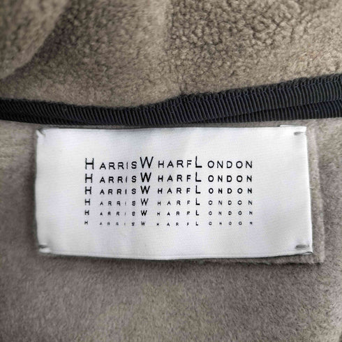 ハリスワーフロンドン HARRIS WHARF LONDON フリースネック スタンドカラーウールコート レディース 40