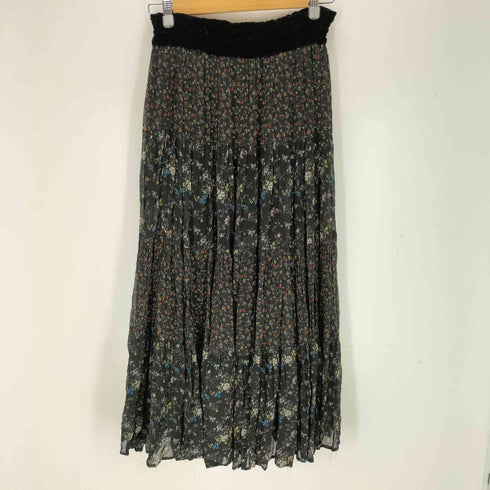 ヌキテパ NE QUITTEZ PAS Georgette Flower Panel Long Skirt レディース